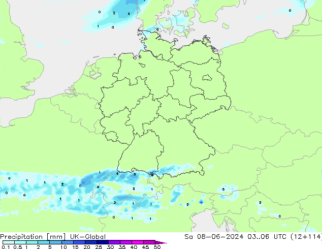 Precipitation UK-Global Sa 08.06.2024 06 UTC