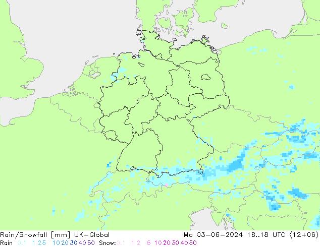 Regen/Schneefall UK-Global Mo 03.06.2024 18 UTC