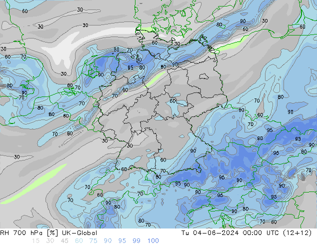 RH 700 hPa UK-Global Di 04.06.2024 00 UTC