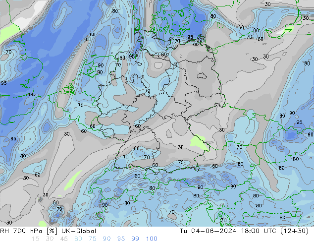 RH 700 hPa UK-Global wto. 04.06.2024 18 UTC