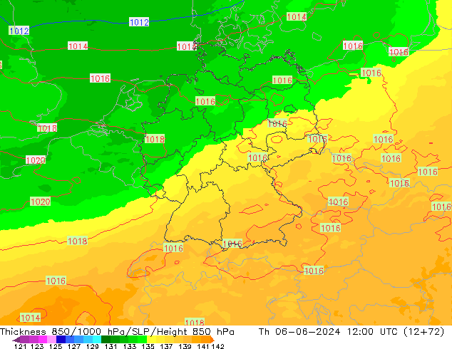 Thck 850-1000 hPa UK-Global Qui 06.06.2024 12 UTC