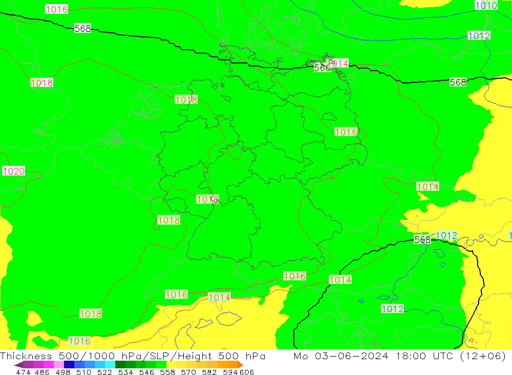 Schichtdicke 500-1000 hPa UK-Global Mo 03.06.2024 18 UTC