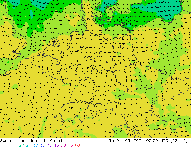 Rüzgar 10 m UK-Global Sa 04.06.2024 00 UTC