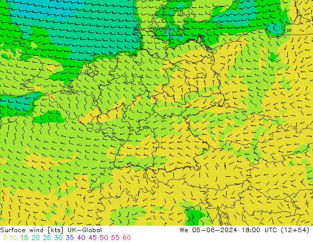 ветер 10 m UK-Global ср 05.06.2024 18 UTC