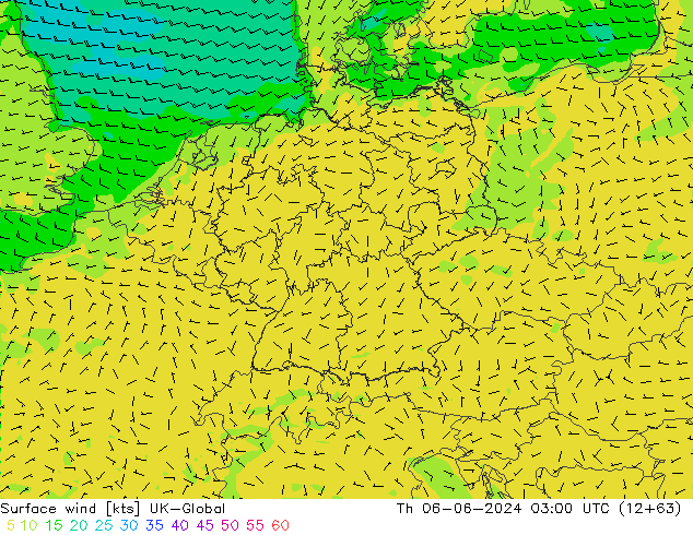 Vento 10 m UK-Global gio 06.06.2024 03 UTC