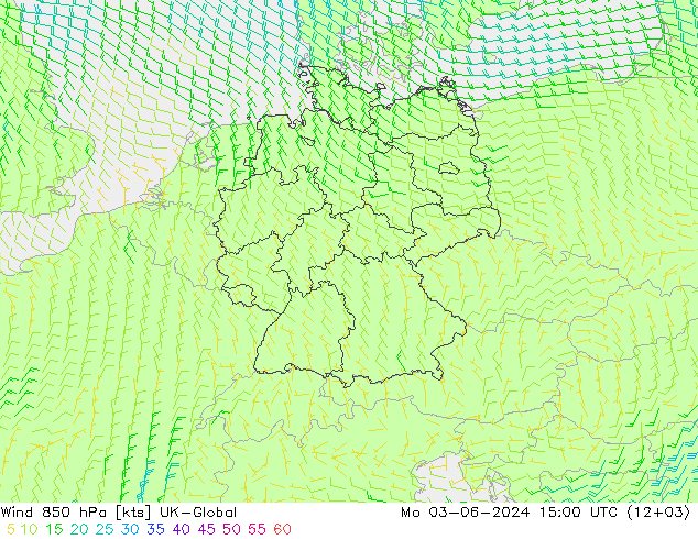 Viento 850 hPa UK-Global lun 03.06.2024 15 UTC