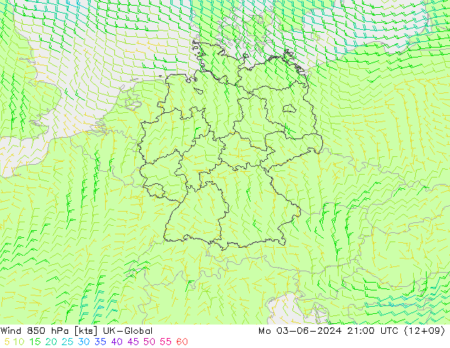 Viento 850 hPa UK-Global lun 03.06.2024 21 UTC