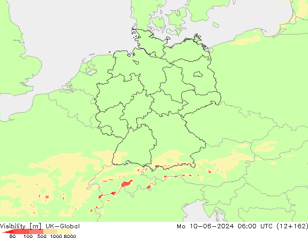 Dohlednost UK-Global Po 10.06.2024 06 UTC