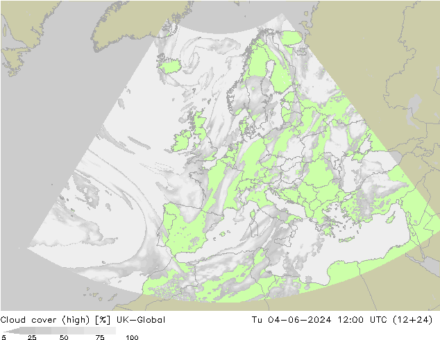 Cloud cover (high) UK-Global Tu 04.06.2024 12 UTC