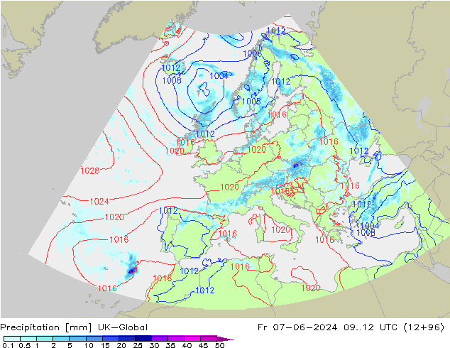 Srážky UK-Global Pá 07.06.2024 12 UTC