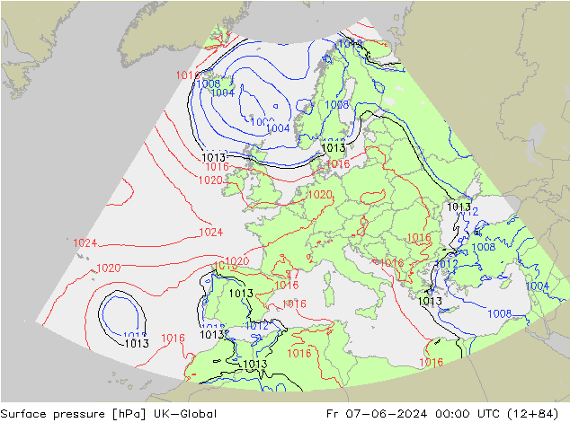 Yer basıncı UK-Global Cu 07.06.2024 00 UTC