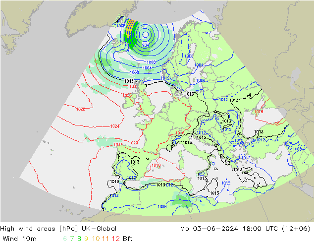 High wind areas UK-Global Mo 03.06.2024 18 UTC