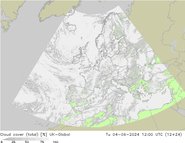 Cloud cover (total) UK-Global Tu 04.06.2024 12 UTC