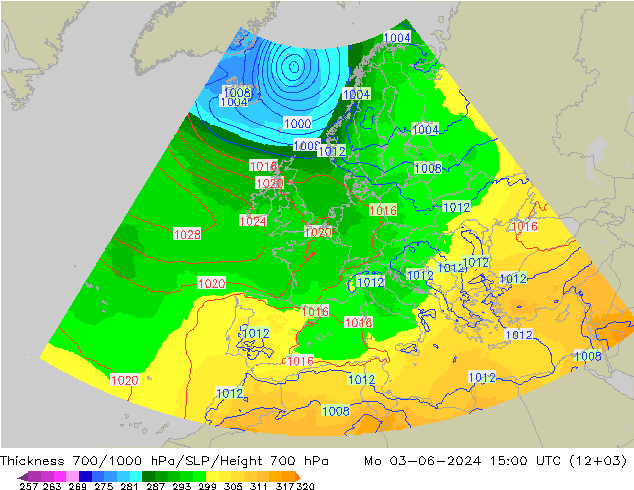 Thck 700-1000 hPa UK-Global Mo 03.06.2024 15 UTC