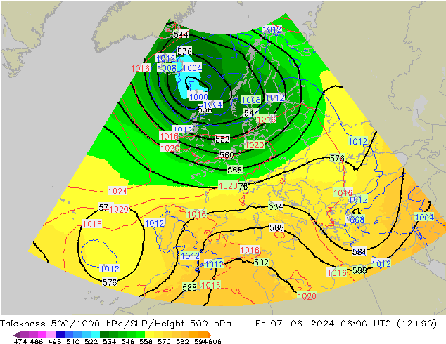 Thck 500-1000hPa UK-Global  07.06.2024 06 UTC