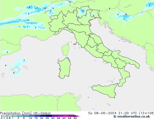 Yağış UK-Global Cts 08.06.2024 00 UTC