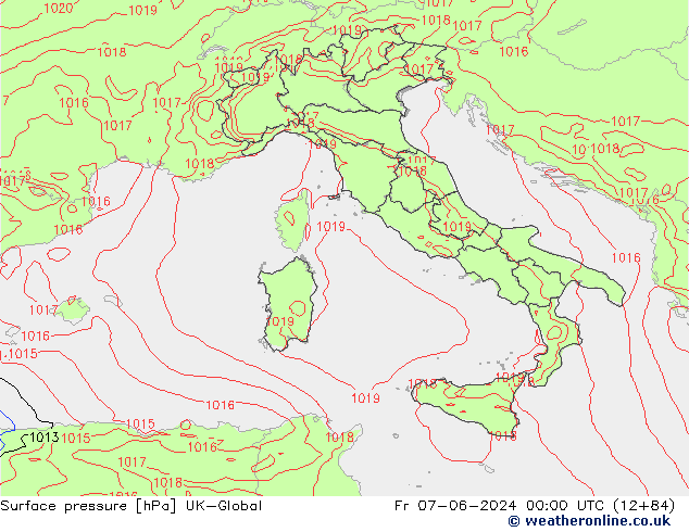 Yer basıncı UK-Global Cu 07.06.2024 00 UTC