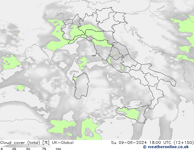 zachmurzenie (suma) UK-Global nie. 09.06.2024 18 UTC