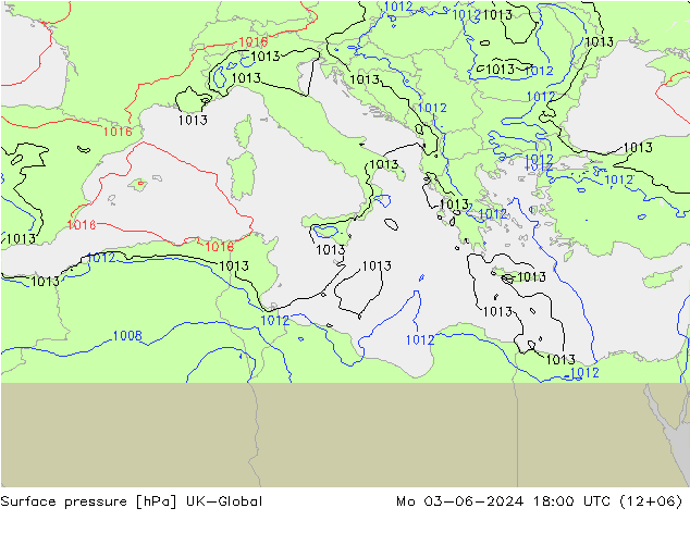 Surface pressure UK-Global Mo 03.06.2024 18 UTC