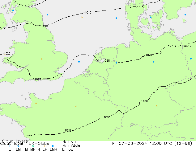 Cloud layer UK-Global пт 07.06.2024 12 UTC