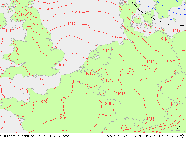 Presión superficial UK-Global lun 03.06.2024 18 UTC