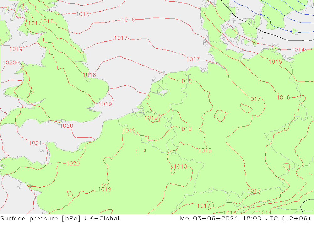 Luchtdruk (Grond) UK-Global ma 03.06.2024 18 UTC