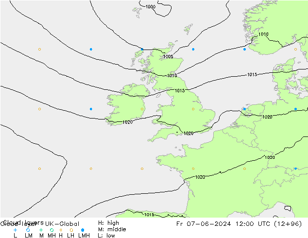 Cloud layer UK-Global vie 07.06.2024 12 UTC