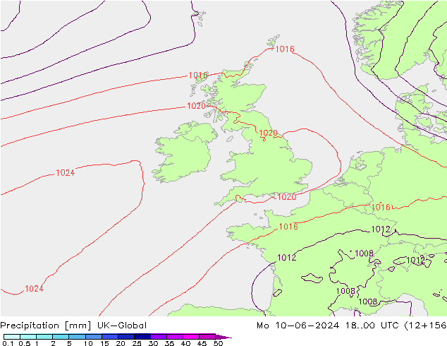 Yağış UK-Global Pzt 10.06.2024 00 UTC
