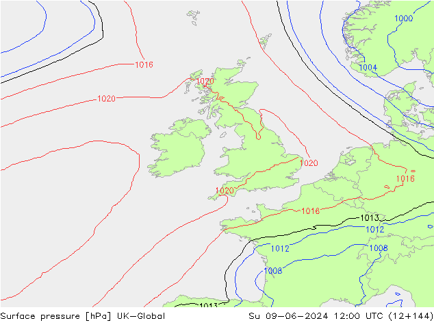 pressão do solo UK-Global Dom 09.06.2024 12 UTC