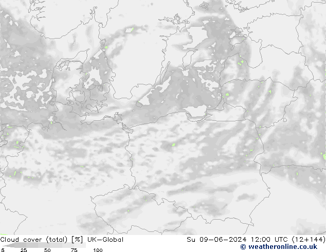 zachmurzenie (suma) UK-Global nie. 09.06.2024 12 UTC