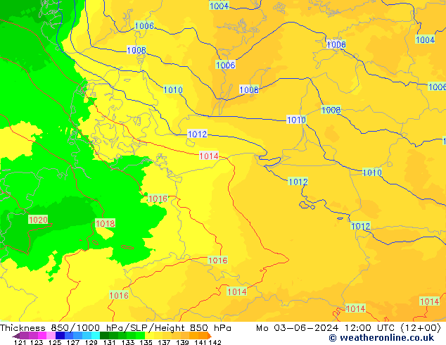 Thck 850-1000 hPa UK-Global lun 03.06.2024 12 UTC