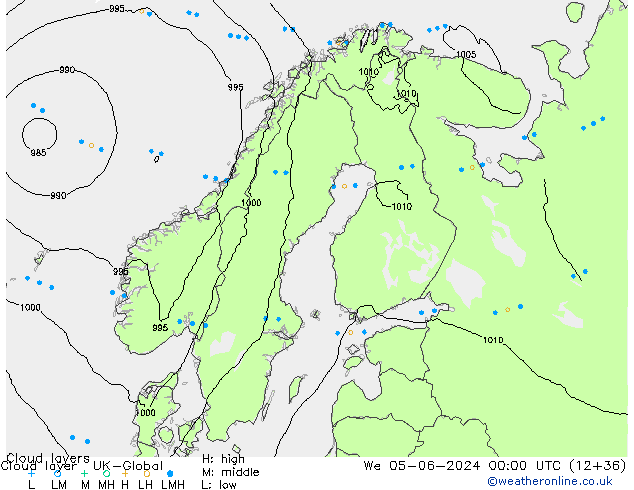 Cloud layer UK-Global We 05.06.2024 00 UTC