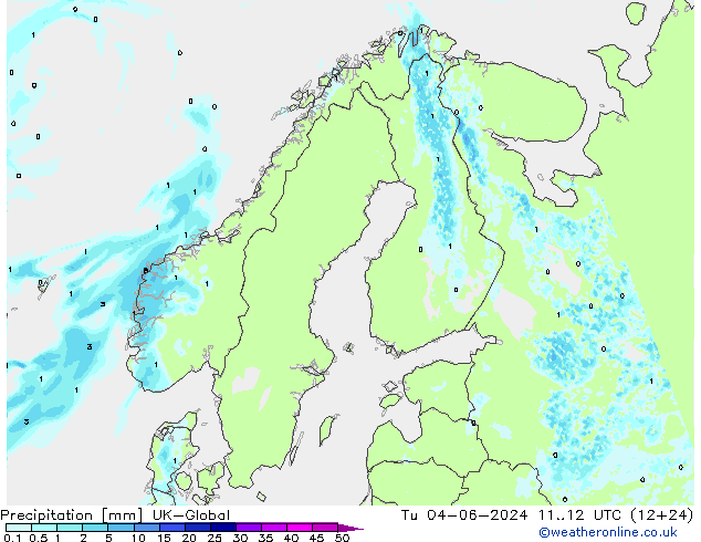 Neerslag UK-Global di 04.06.2024 12 UTC