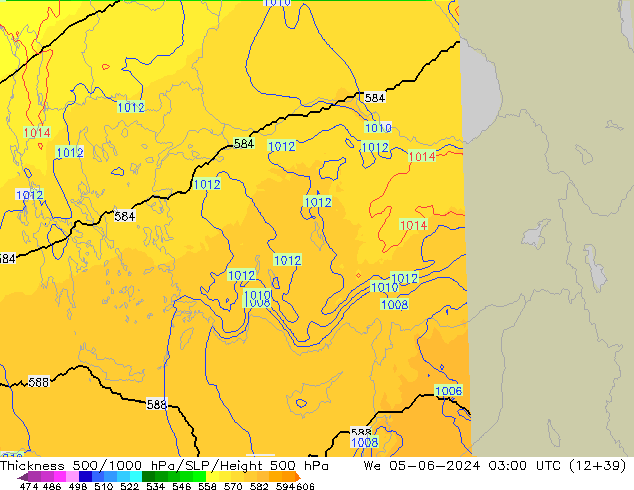 Thck 500-1000hPa UK-Global We 05.06.2024 03 UTC