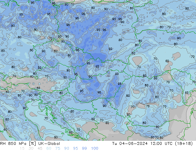 RH 850 hPa UK-Global Tu 04.06.2024 12 UTC