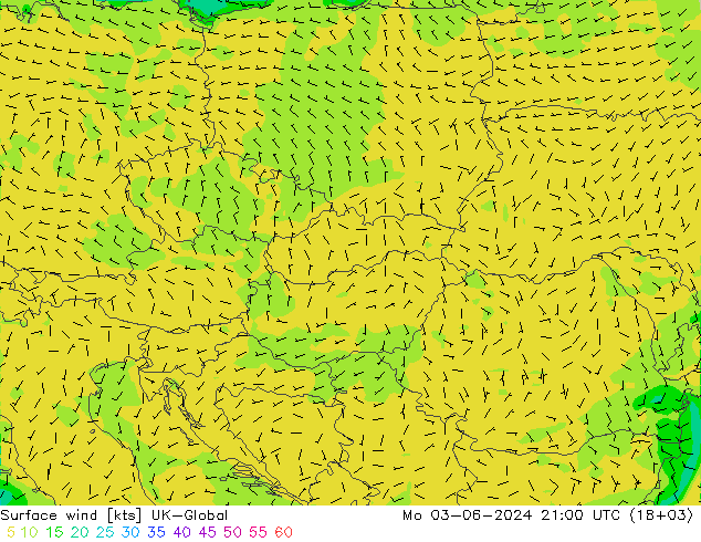 Wind 10 m UK-Global ma 03.06.2024 21 UTC