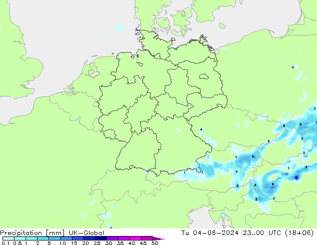 Precipitation UK-Global Tu 04.06.2024 00 UTC