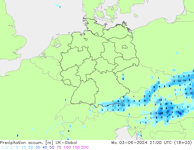 Toplam Yağış UK-Global Pzt 03.06.2024 21 UTC