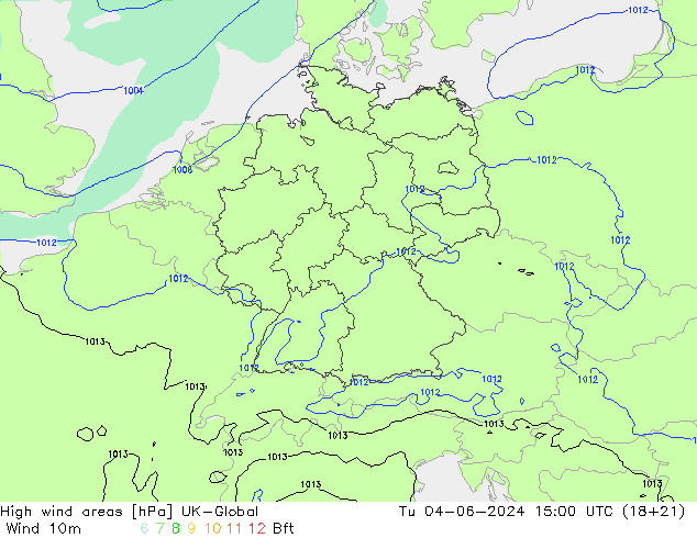 High wind areas UK-Global Tu 04.06.2024 15 UTC