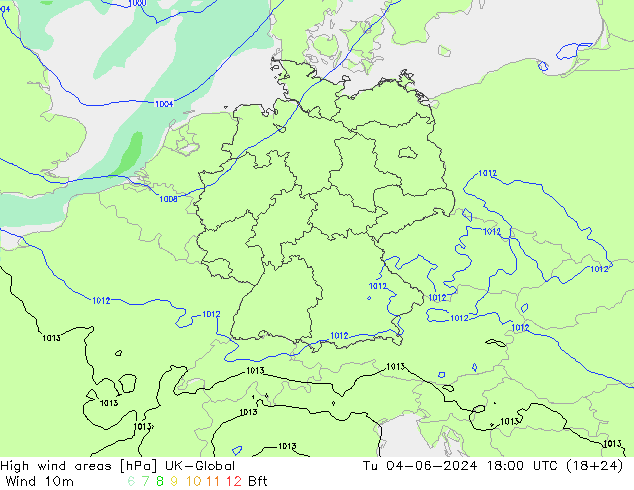 High wind areas UK-Global Tu 04.06.2024 18 UTC