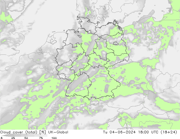 Bulutlar (toplam) UK-Global Sa 04.06.2024 18 UTC