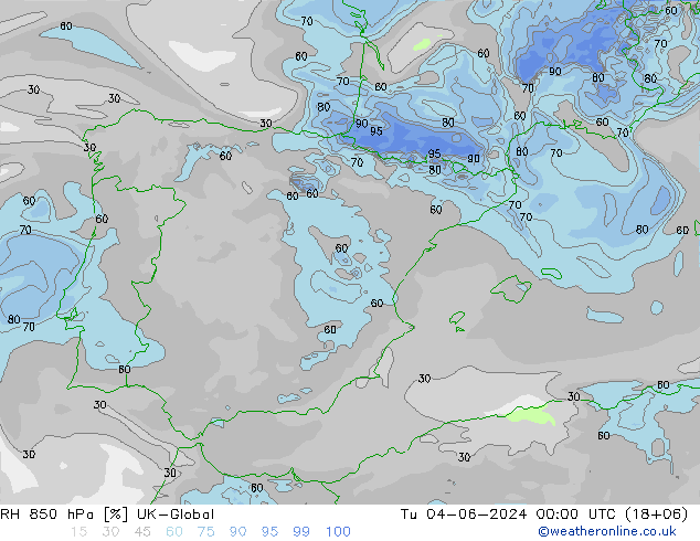 850 hPa Nispi Nem UK-Global Sa 04.06.2024 00 UTC