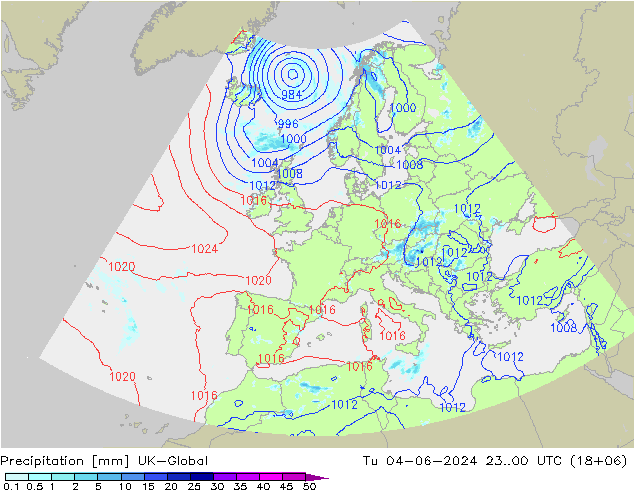 Niederschlag UK-Global Di 04.06.2024 00 UTC