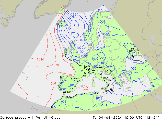 pressão do solo UK-Global Ter 04.06.2024 15 UTC