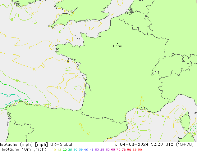 Isotachen (mph) UK-Global Di 04.06.2024 00 UTC