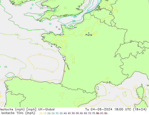 Isotachs (mph) UK-Global mar 04.06.2024 18 UTC