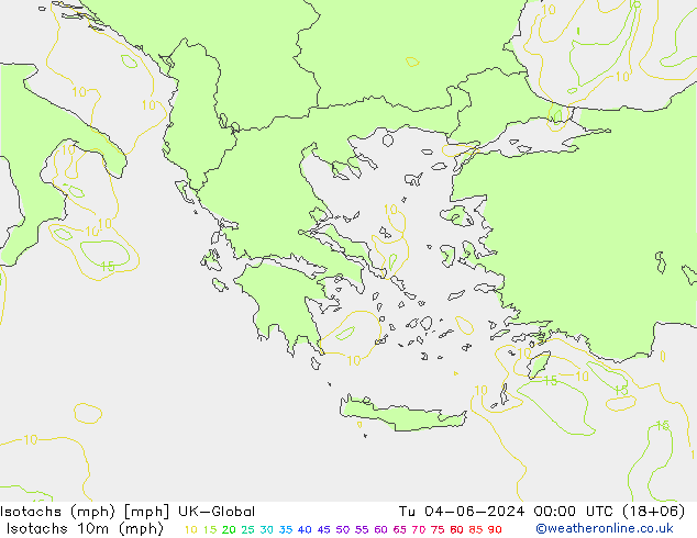 Isotachs (mph) UK-Global Tu 04.06.2024 00 UTC