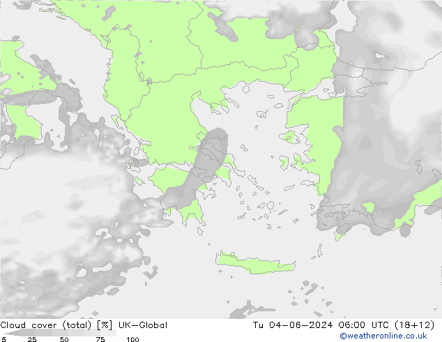 Cloud cover (total) UK-Global Tu 04.06.2024 06 UTC