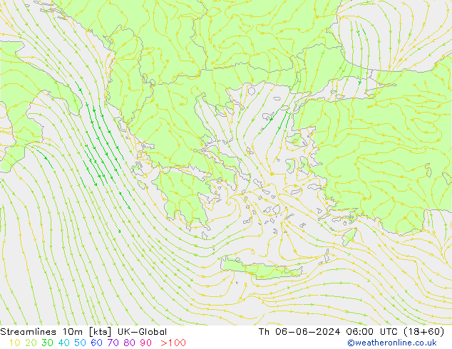 Streamlines 10m UK-Global Th 06.06.2024 06 UTC