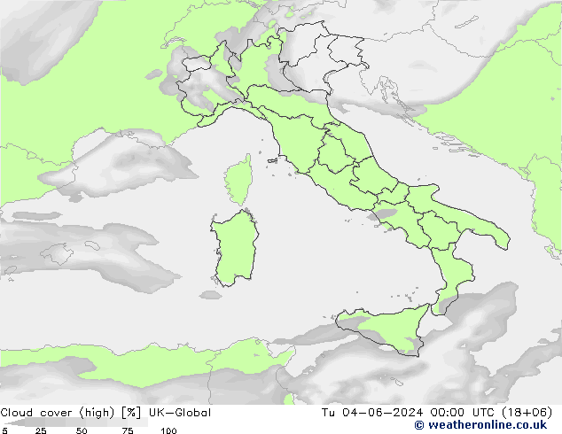 Bewolking (Hoog) UK-Global di 04.06.2024 00 UTC